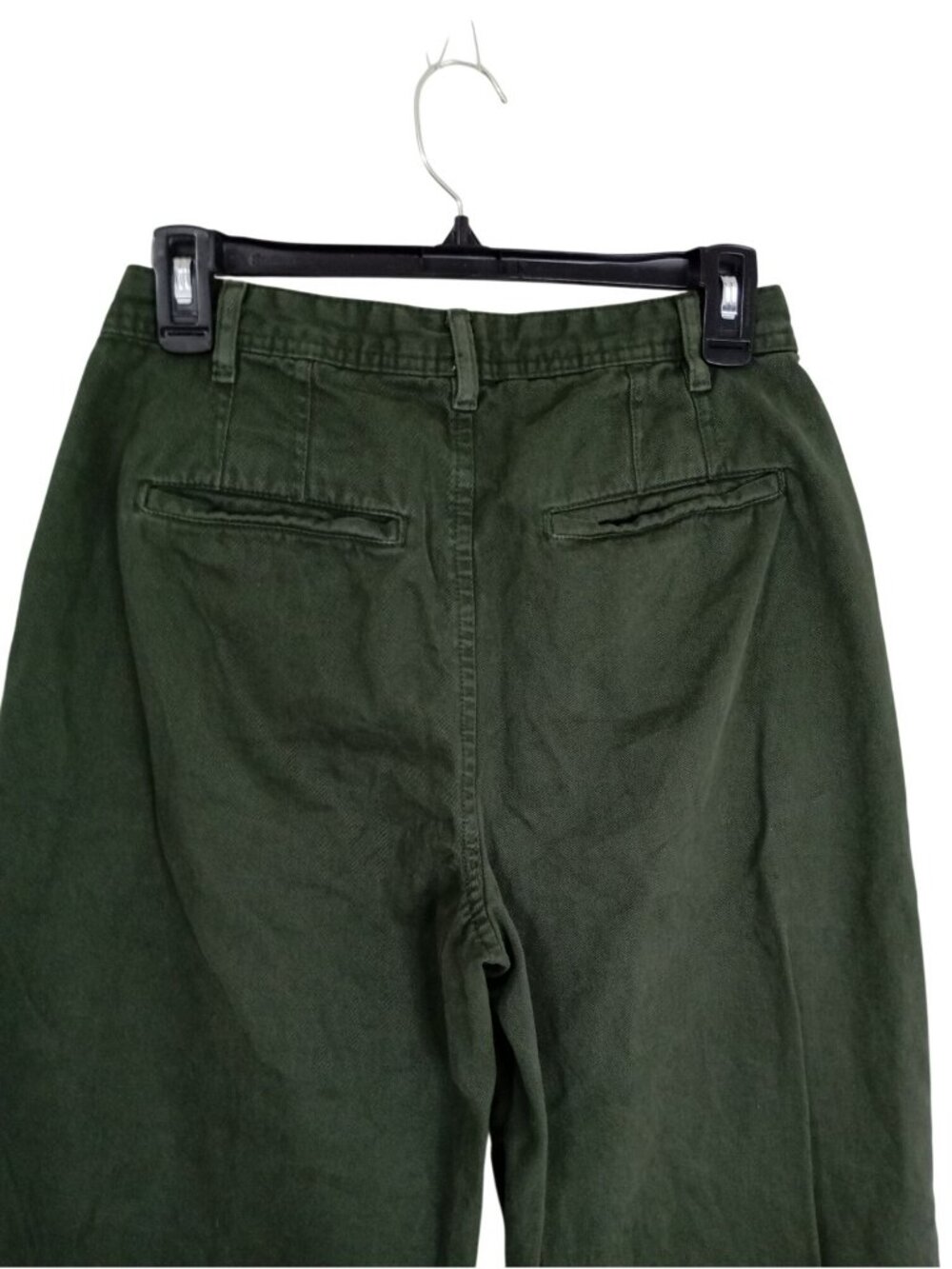 Free People Womens Green Relaxed Fit Cotton Pants Size 29 Button & Zip Closure - Picture 7 of 12